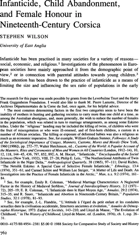 A Brief History of Female Infanticide