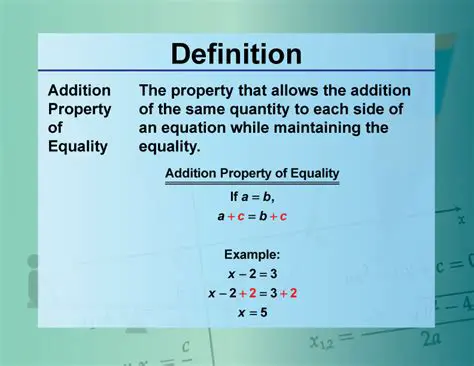 Addition property of equality