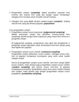 Analisis Tambahan dan Penjelasan