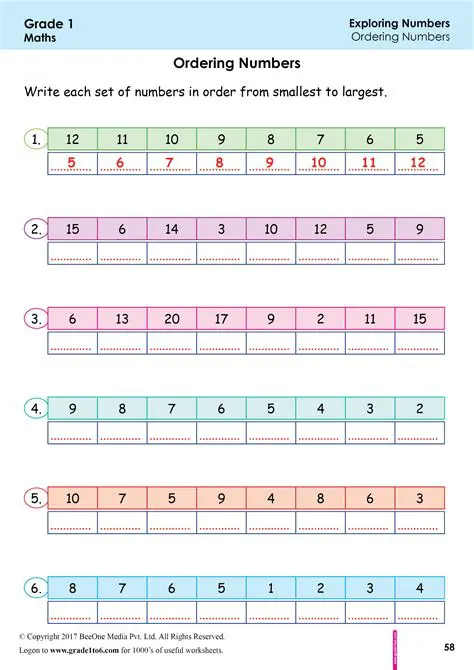 Arrange the numbers in order from smallest to largest