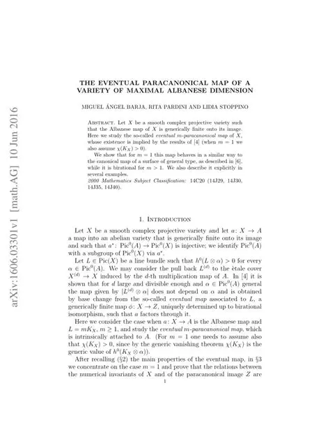 Canonical Divisor and Albanese Dimension