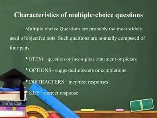 Characteristics of Multiple Select Questions