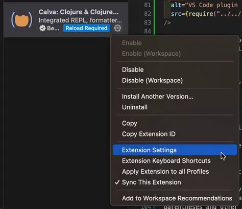 Check the Calva extension settings