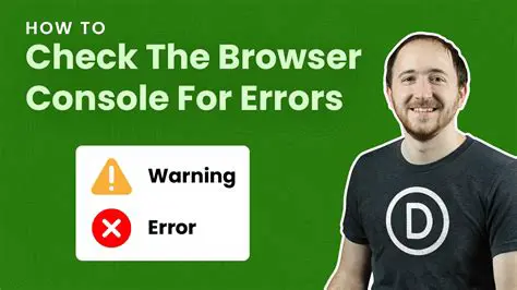 Check the console for errors