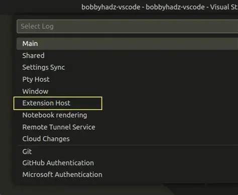 Check the extension host process