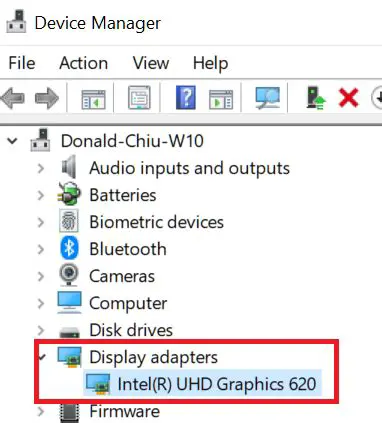 Check the graphics driver version