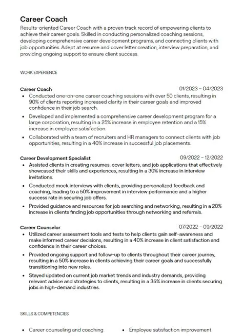 Components of a Job Coach Profile