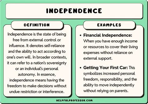 Develop personal independence