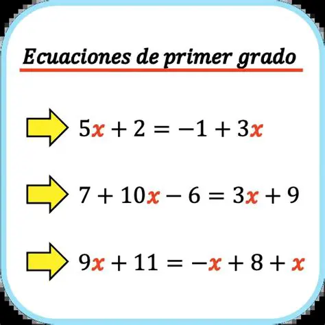 Ejemplos de Ecuaciones de Primer Grado