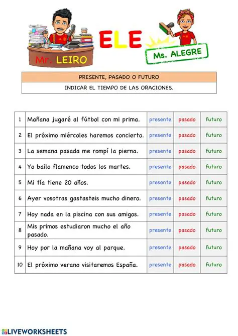 Emparejando Verbos con Oraciones