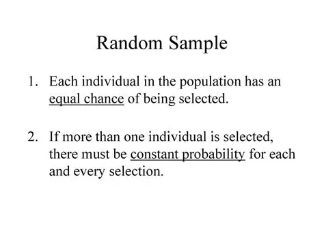 Every individual has an equal chance of being selected