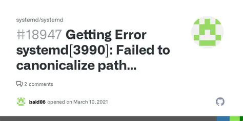 Failed to canonicalize path