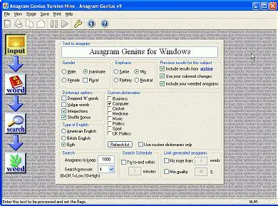 Features of Anagram Genius