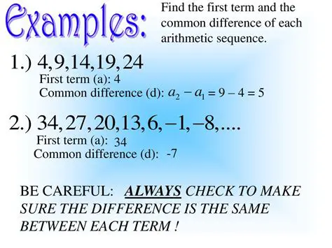 First Term and Common Difference