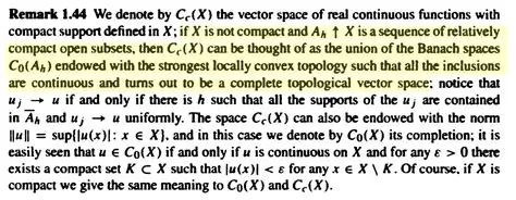Functions with compact support