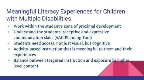 Have meaningful literacy experiences