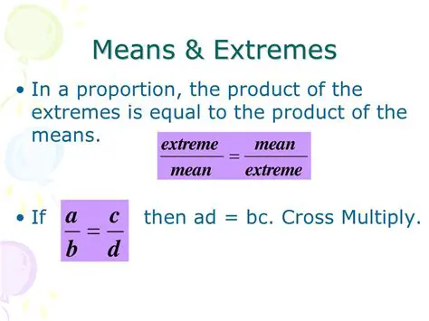 Identify the means and extremes
