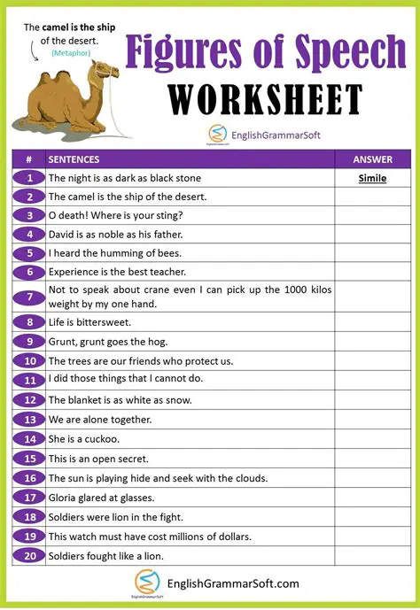 Identifying the Figure of Speech