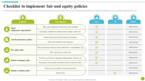 Implement transparent and fair policies