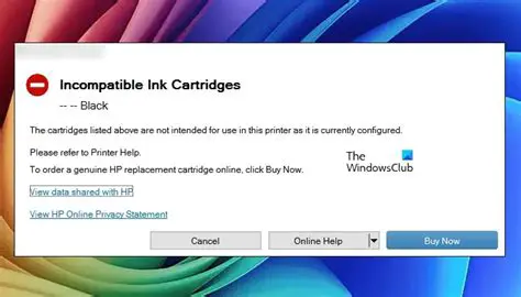 Incompatible printer driver