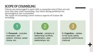 Increase the frequency and scope of counseling sessions