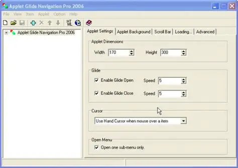 Key Features of Applet Glide Navigation Pro