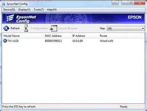 Key Features of EpsonNet Config