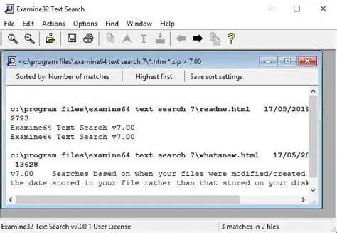 Key Features of Examine32 Text Search