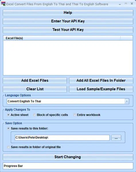 Key Features of Excel Convert Files From English To Thai and Thai To English Software