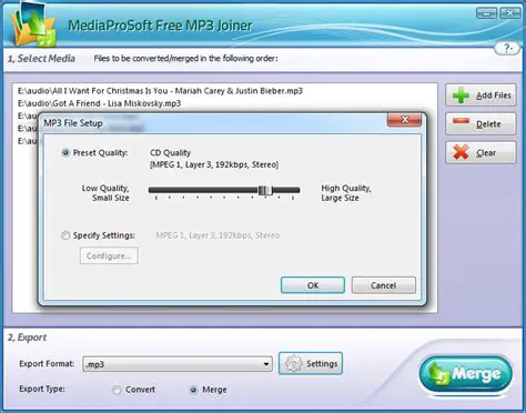 Key Features of MediaProSoft Free MP3 Joiner
