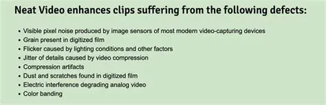 Key Features of Neat Video