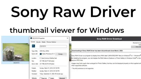 Key Features of Sony RAW Driver
