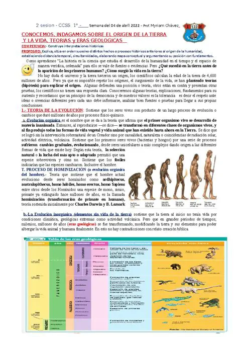 La Emergencia de la Vida en la Tierra