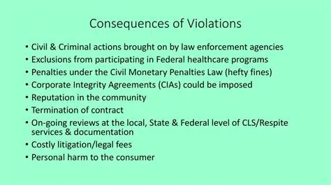 Legal Consequences of Violations
