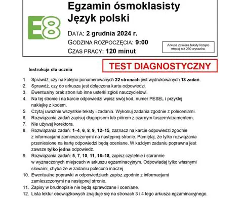 Lektura drugiego probnego egzaminu E8 z polskiego