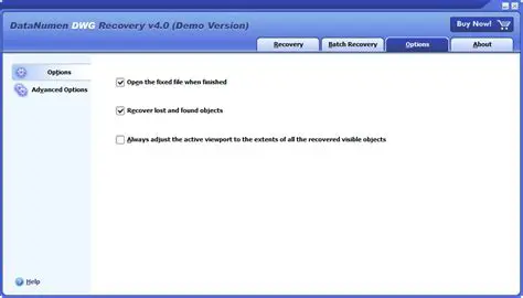 Main Features of DataNumen DWG Recovery