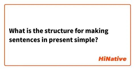 Making Sentences in Present Simple