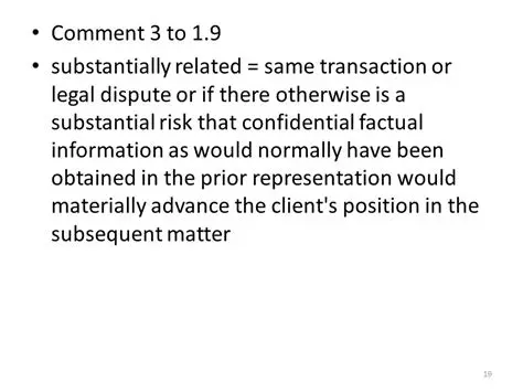 Materially and substantially related