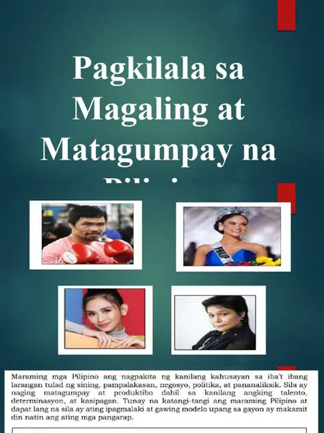 Mga Nabanggit na Tagumpay ng Pilipinas