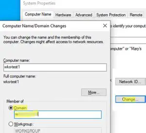 No Necessary the Client Computer to be a Domain Member