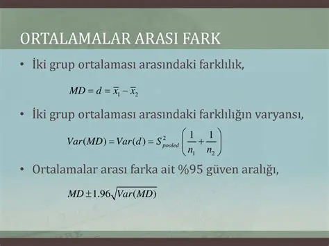 Ortalamalar ve Varyans problemleri