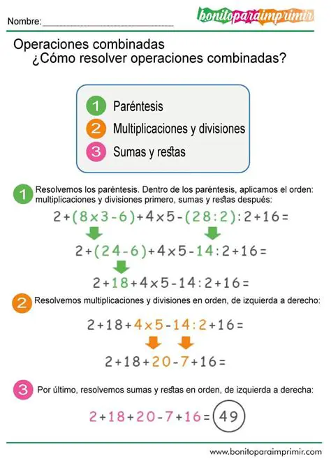 Paso a Paso para Resolver Operaciones Combinadas