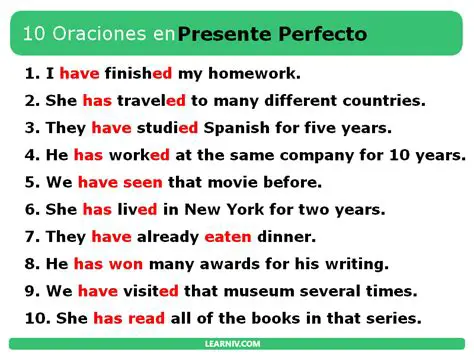 Preguntas y respuestas sobre el presente perfecto
