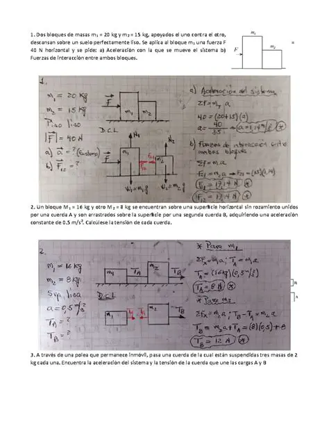Preguntas y Respuestas sobre los Dos Bloques de Masas en un Plano Inclinado