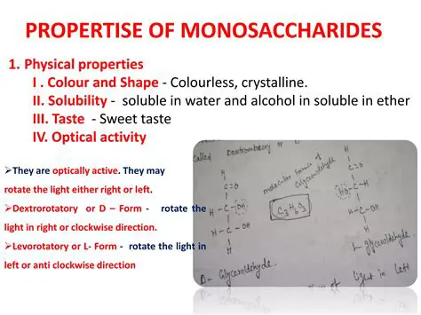 Properties of Monosaccharides