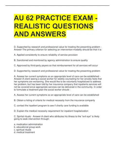 Realistic questions and answers