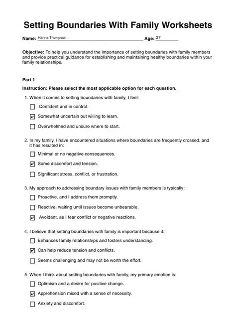 Reasonable Expectations of Family Boundaries
