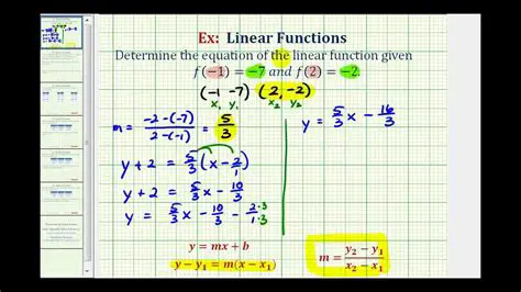Representing Linear Equations in Function Notation