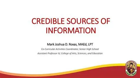 Seek out credible sources of information