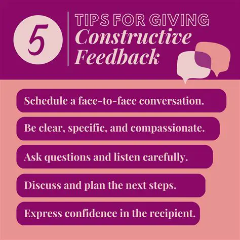 Specific and Timely Feedback